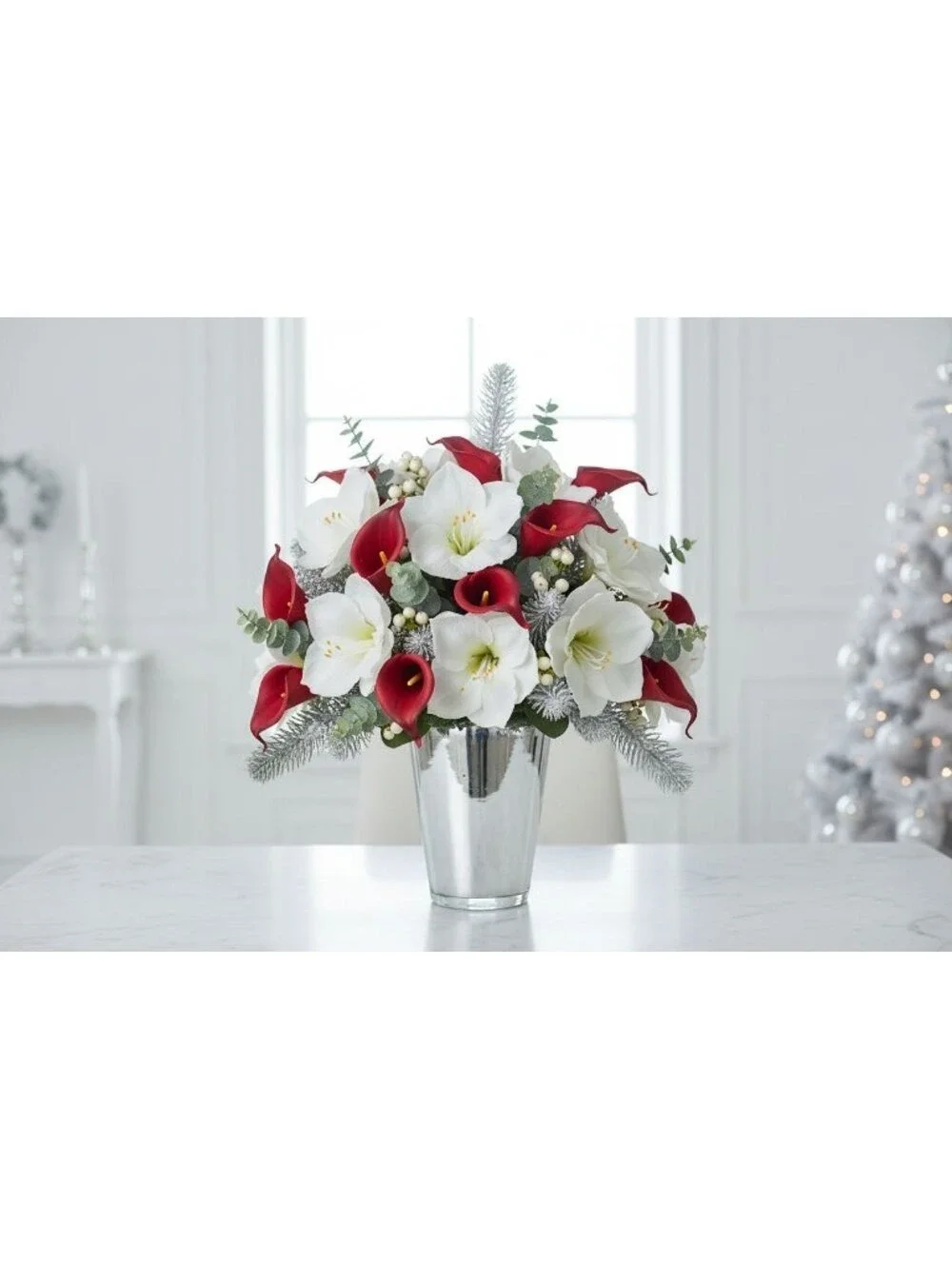 Artificial Red Calla Lily Stems Real Touch Faux Flowers 14 Inch Set of 5